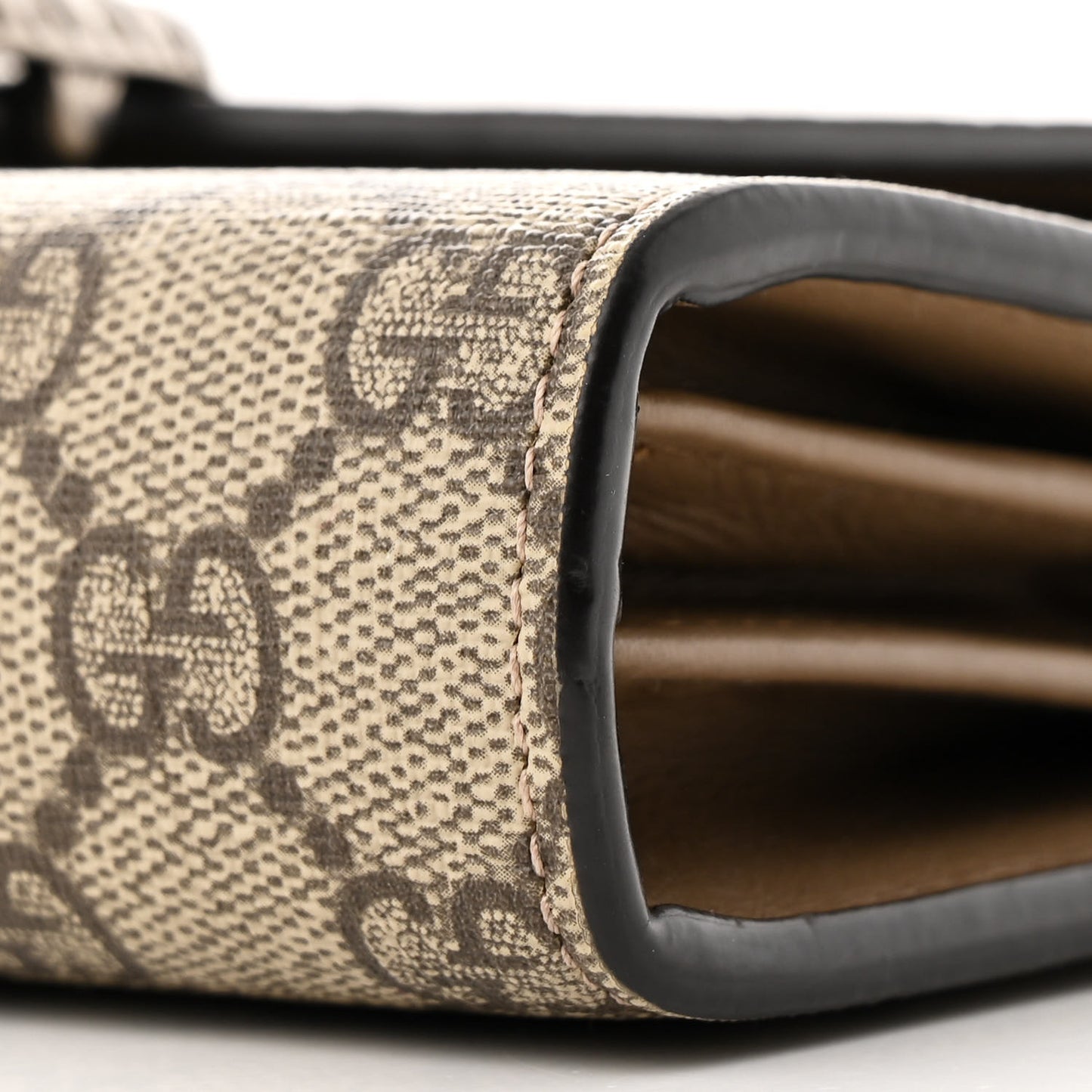 GG Supreme Monogram Mini Dionysus Chain Wallet Beige Taupe