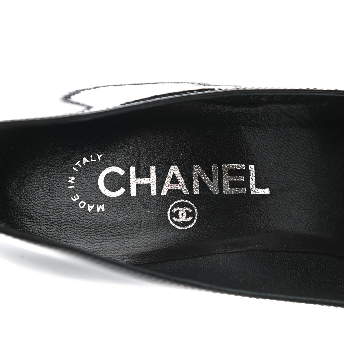 Patent Glitter Cap Toe Pumps 37 Black