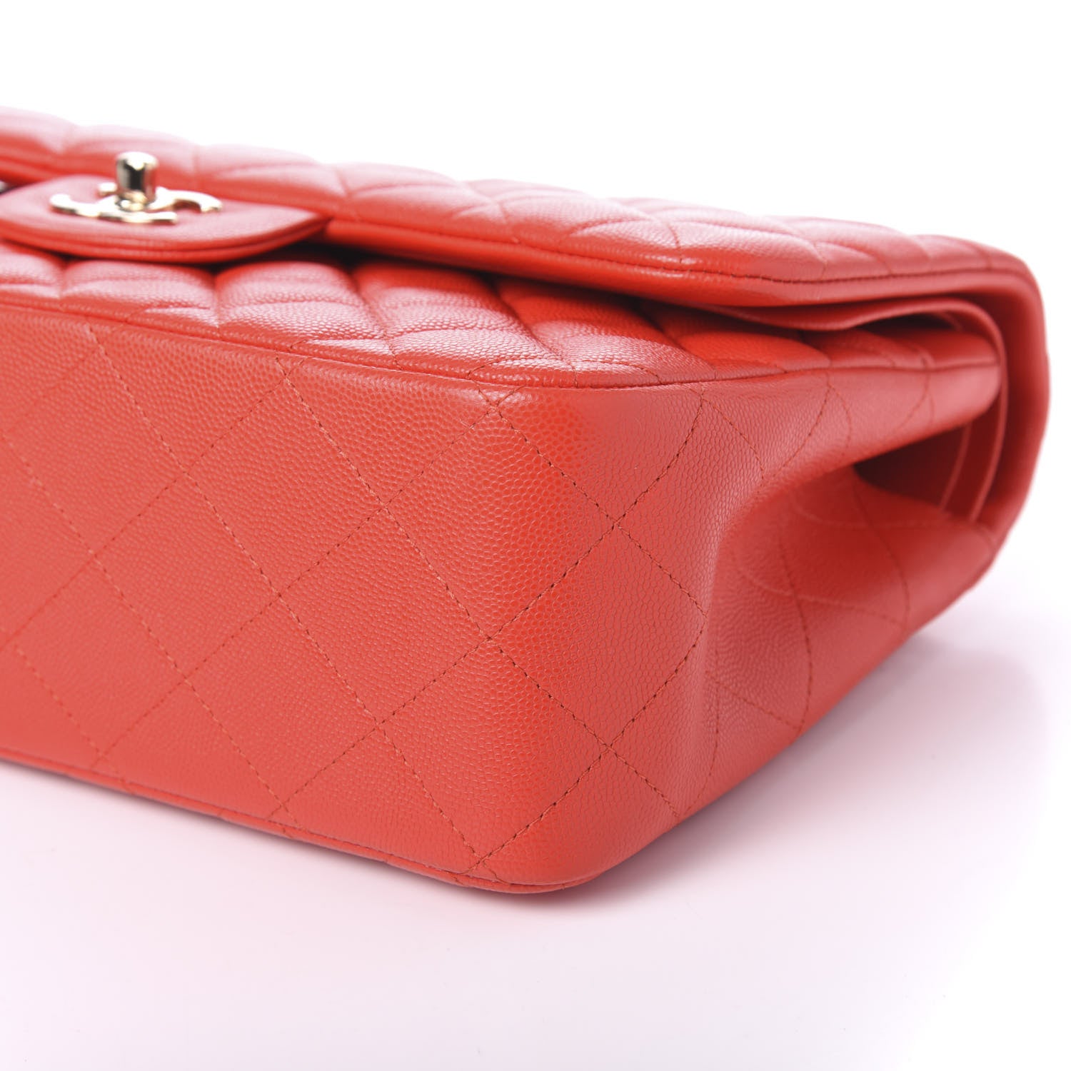 Chanel Caviar Quilted Jumbo Double Flap Red 7 of 10
