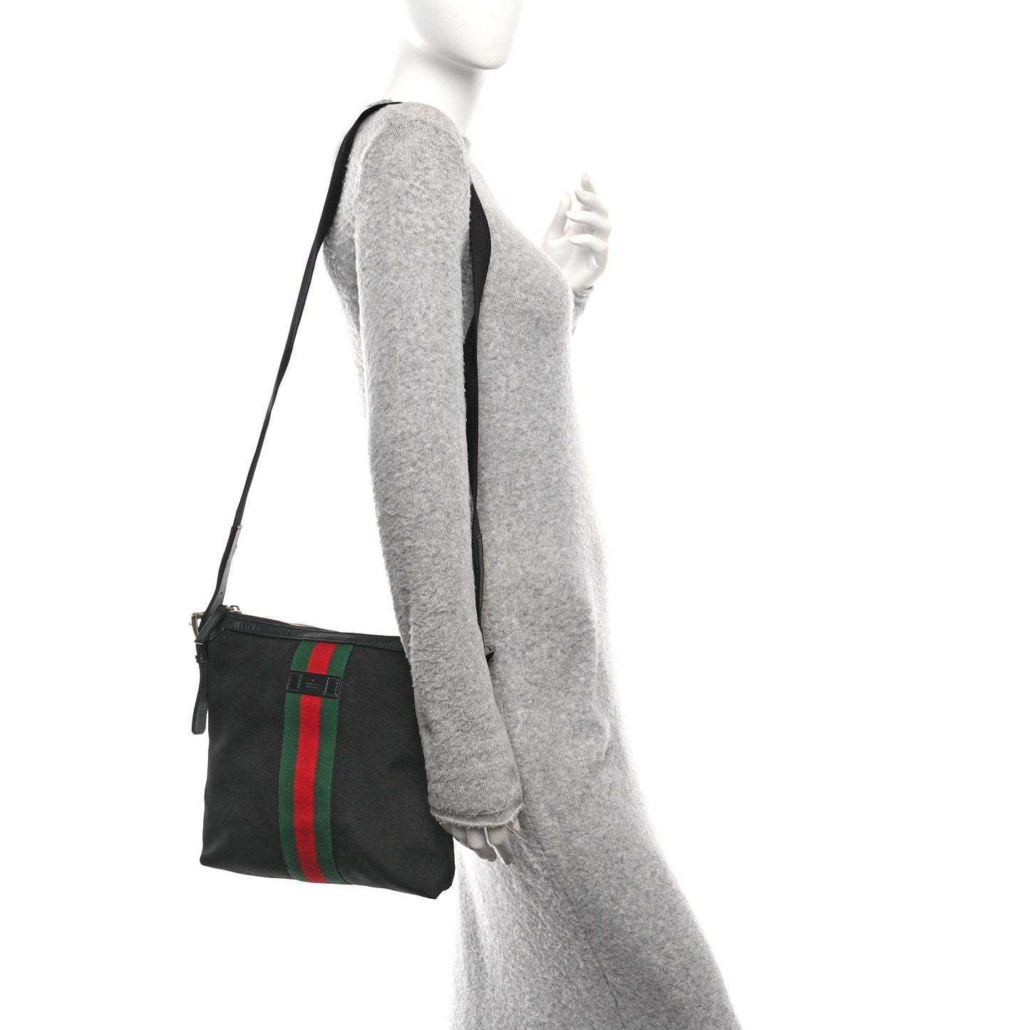Techno Canvas Web Messenger Bag Black