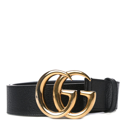 Gucci Textured Calfskin Double G 40mm Belt 80 32 Black 1 of 6