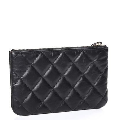 Chanel Aged Calfskin Quilted Small Lucky Charms Cosmetic Case Black 3 of 8