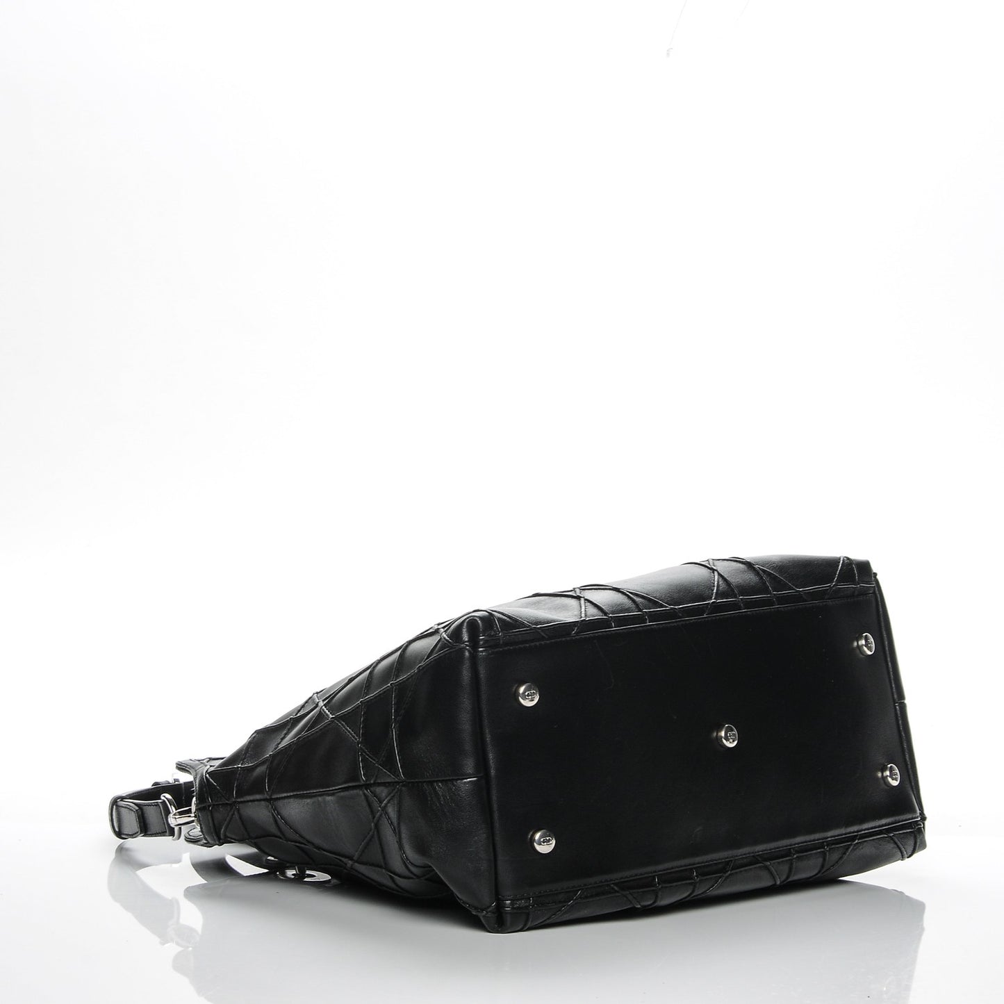 Lambskin Cannage Medium Granville Tote Black