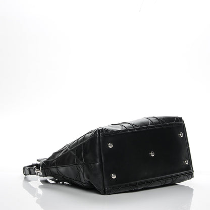 Christian Dior Lambskin Cannage Medium Granville Tote Black 4 of 8