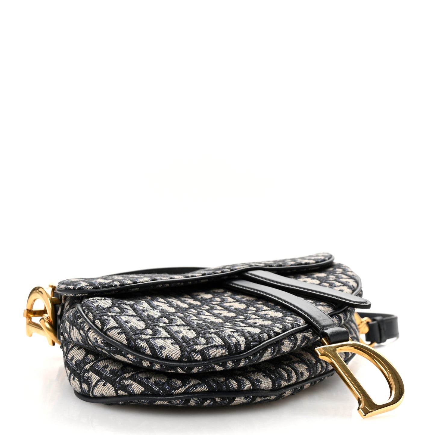 Oblique Saddle Bag With Strap Blue