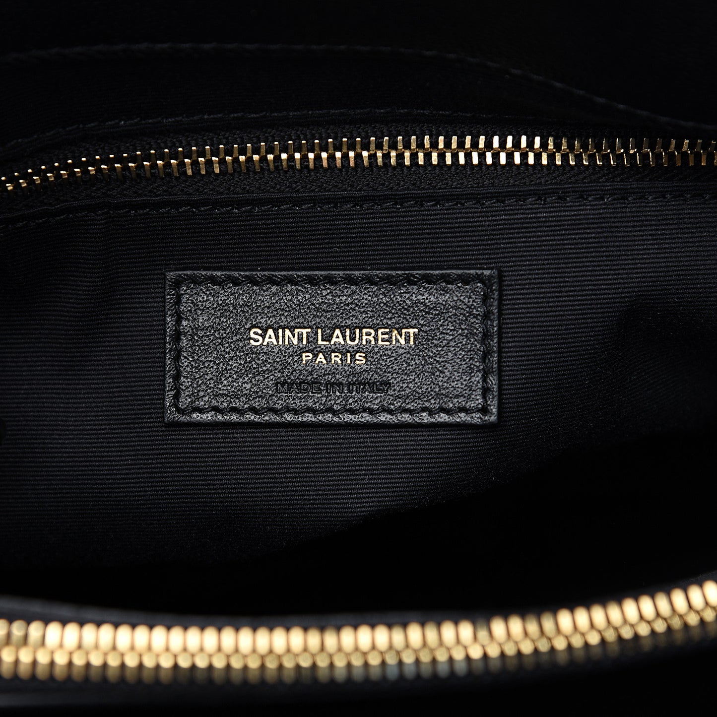 Grain de Poudre Calfskin Y Quilted Monogram Medium Loulou Chain Satchel Black