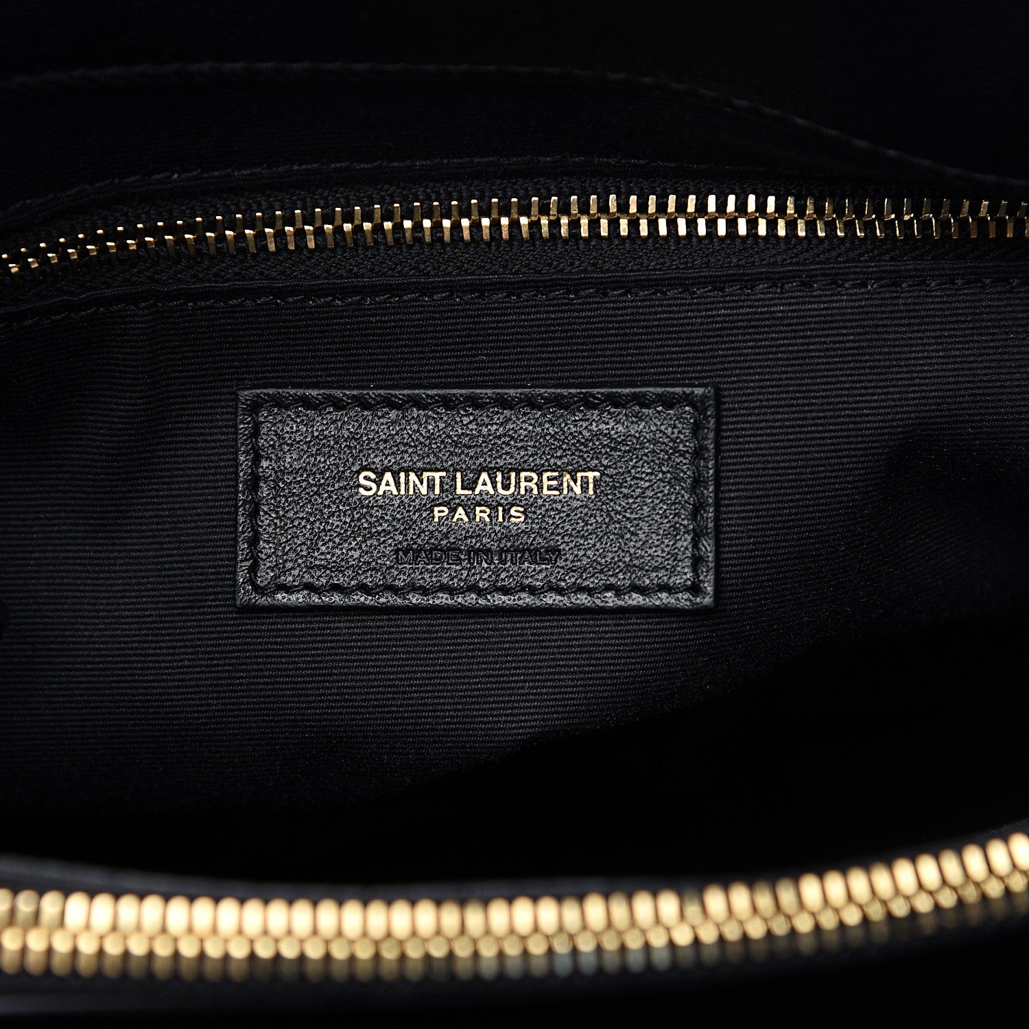 Saint Laurent Grain de Poudre Calfskin Y Quilted Monogram Medium Loulou Chain Satchel Black 6 of 9