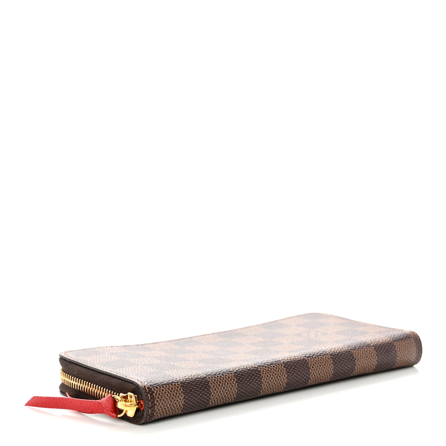 Damier Ebene Clemence Wallet Cherry