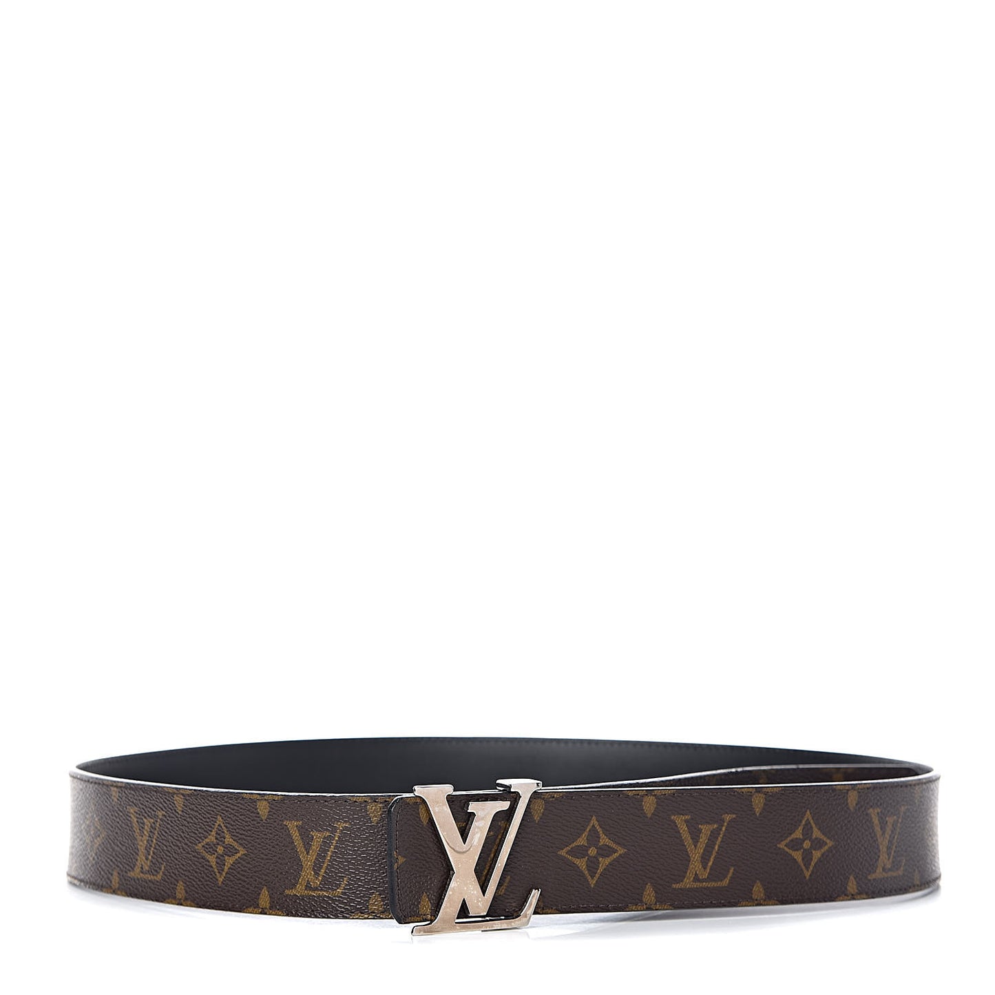 Calfskin Monogram 40mm LV Initiales Reversible Belt 105 42 Black