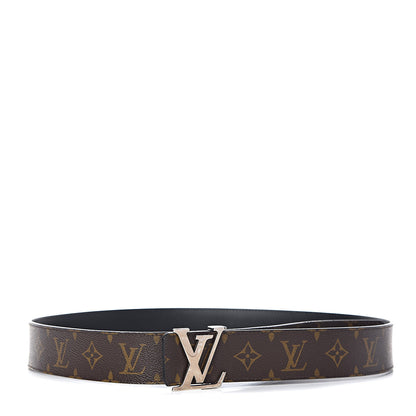 Louis Vuitton Calfskin Monogram 40mm LV Initiales Reversible Belt 105 42 Black 1 of 6
