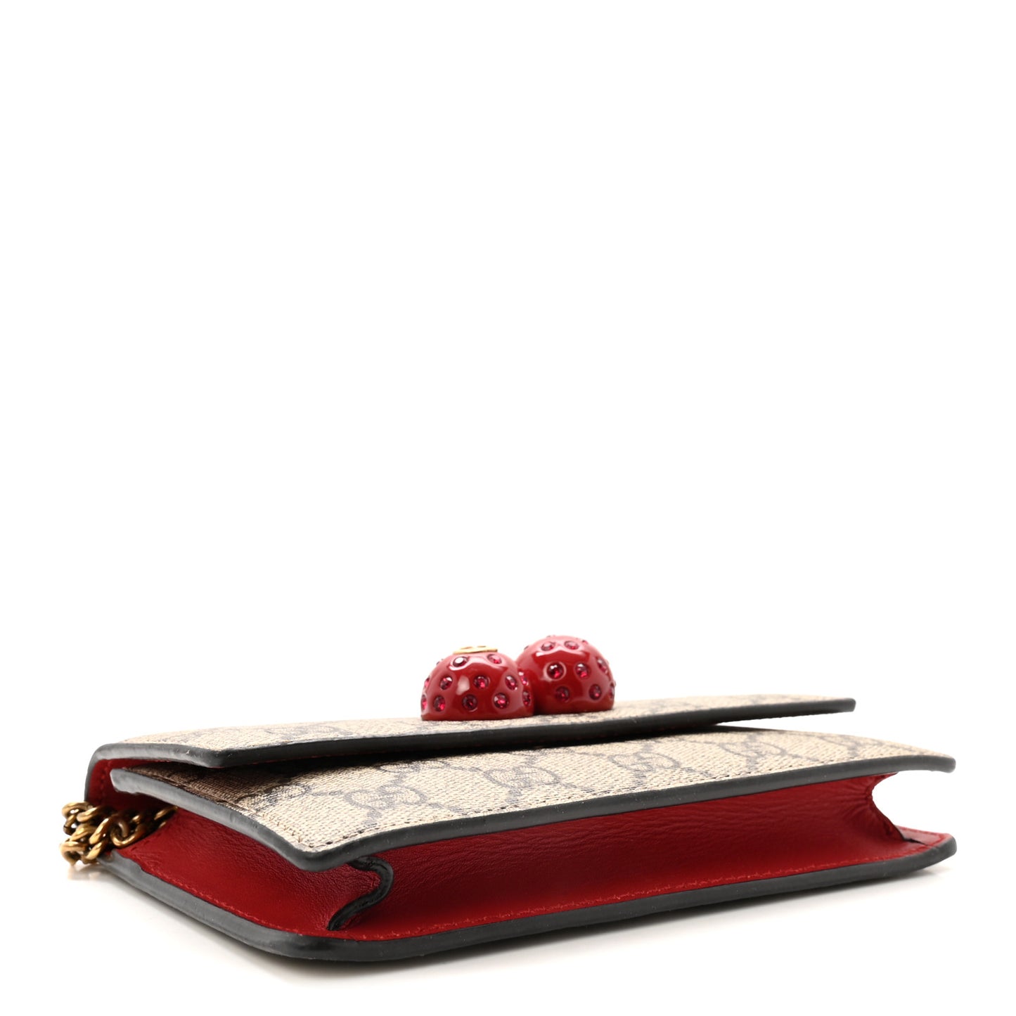 GG Supreme Monogram Mini Cherry Chain Bag