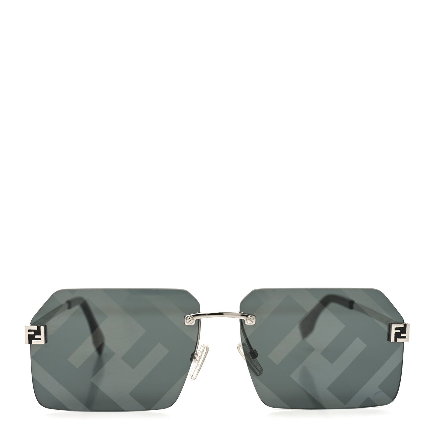Metal Sky Rectangular Sunglasses FE40043U Black