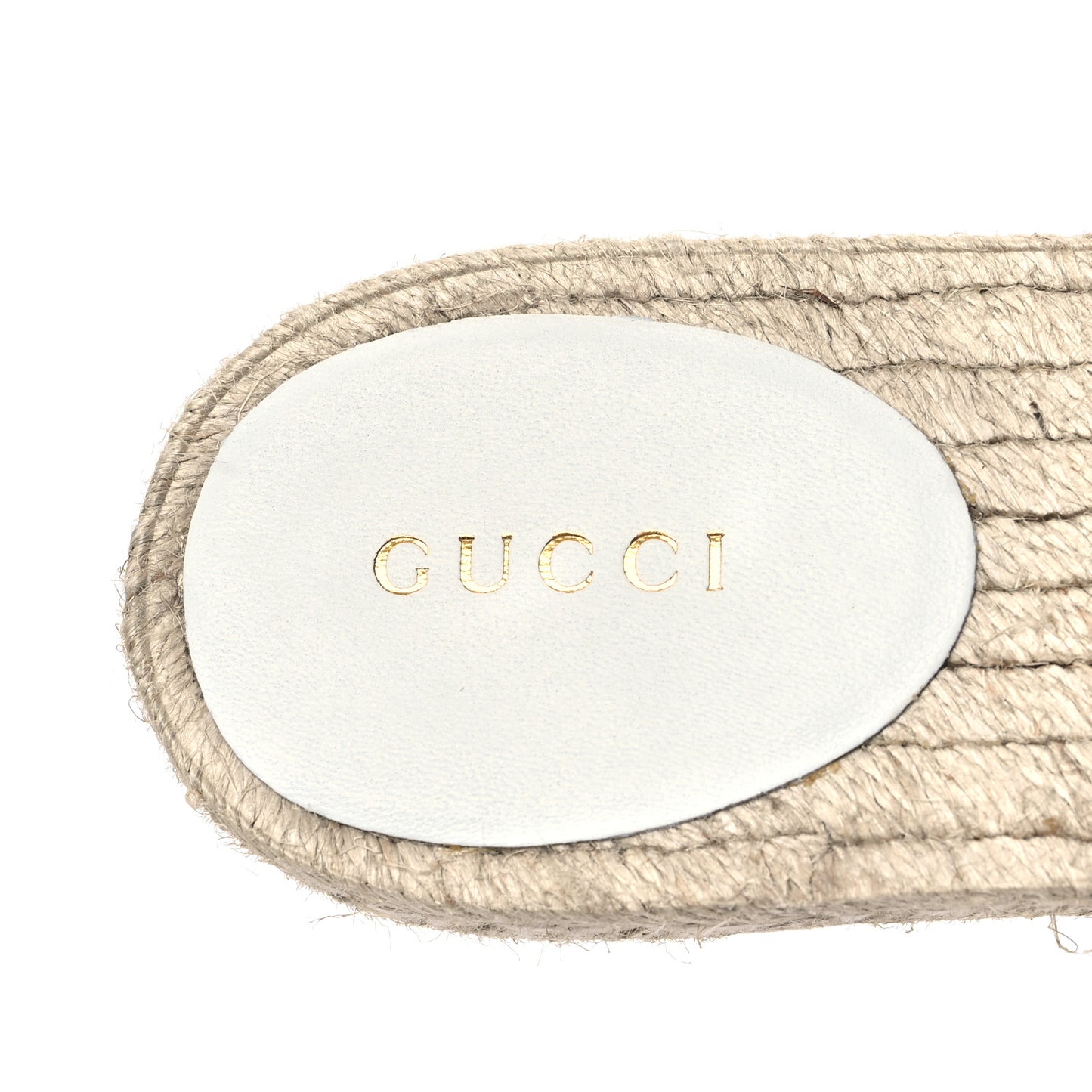 Nappa Matelasse GG Marmont Espadrille Slide Sandals 37 Great White