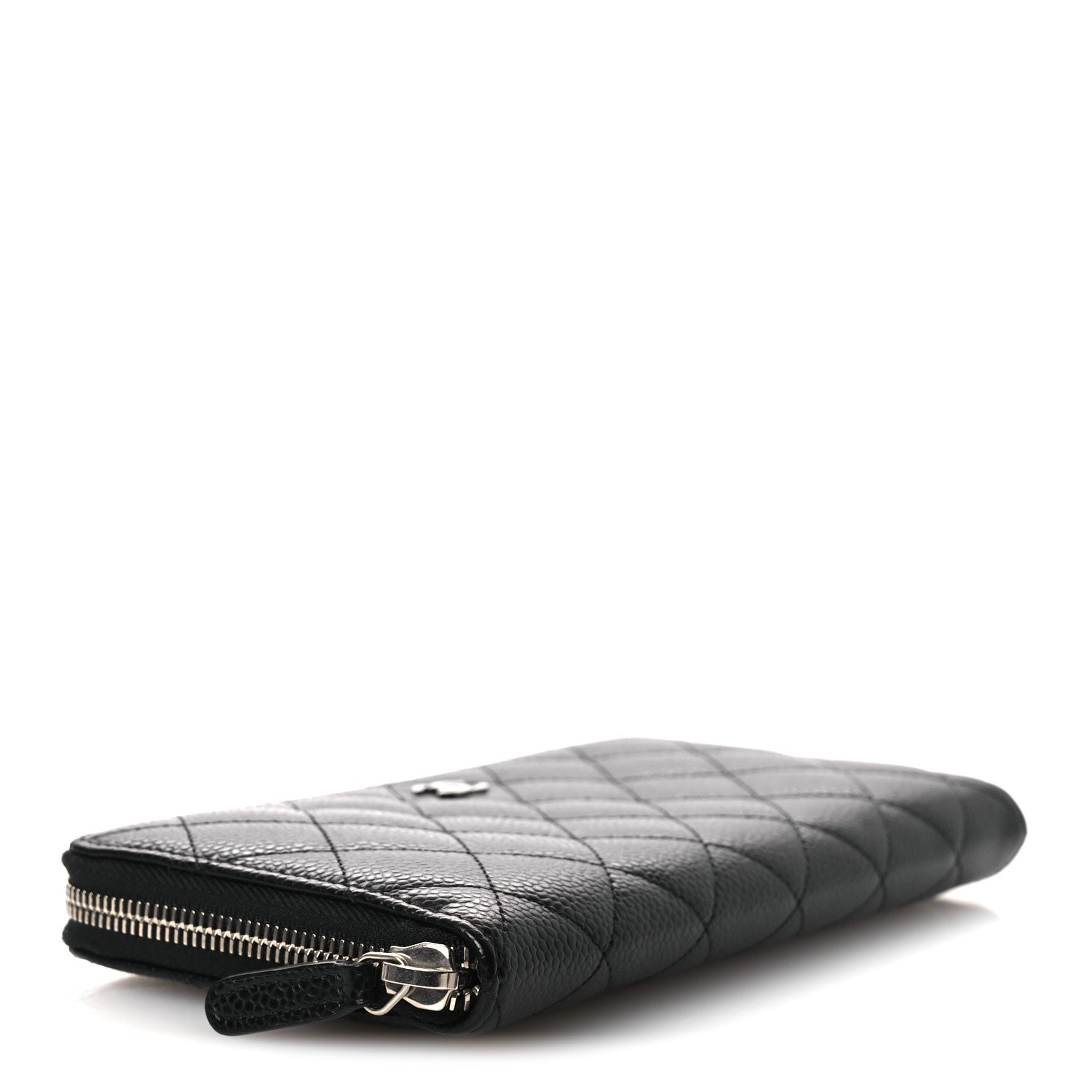 Chanel Caviar Quilted Large Gusset Zip Around Wallet Black 4 of 11
