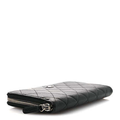 Chanel Caviar Quilted Large Gusset Zip Around Wallet Black 4 of 11