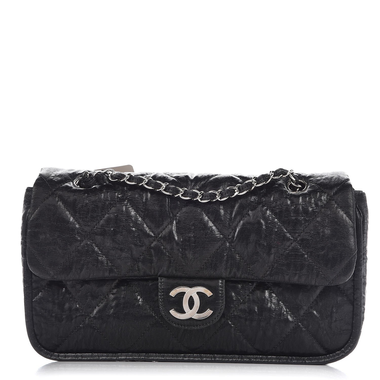 Chanel Coated Canvas Quilted Le Marais Flap Black 1 of 8