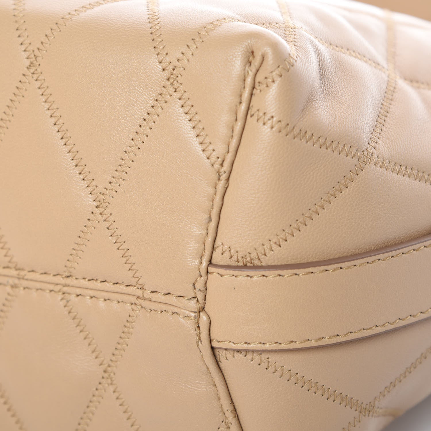 Givenchy Lambskin Quilted Mini GV Bucket Bag Beige Camel 11 of 11