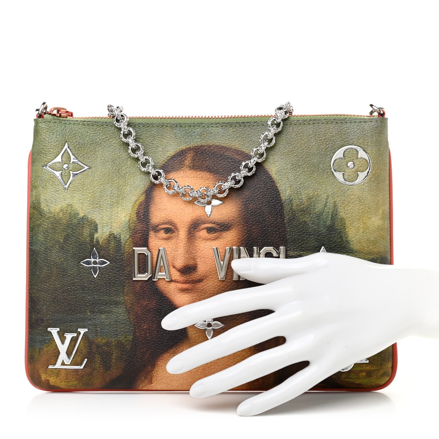 Louis Vuitton Masters Da Vinci Pochette Clutch Corail 2 of 9
