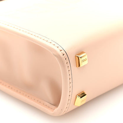 Fendi Vitello King Plexiglass Logo Embossed Mini Fendi Sunshine Shopper Tote Light Rose 9 of 10