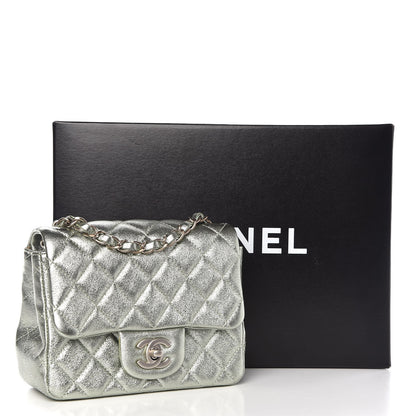 Chanel Metallic Lambskin Quilted Mini Square Flap Green 8 of 8
