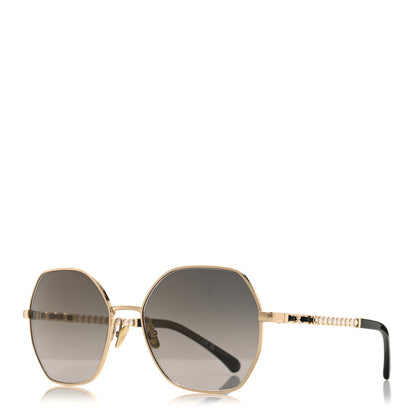 Chanel Pearl Sunglasses 4281-Q-H Black Gold 1 of 8