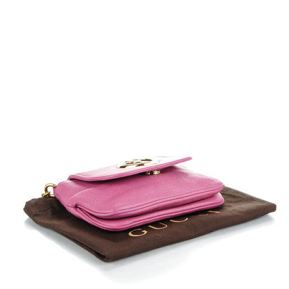 Gucci Pebbled Calfskin Small 1973 Chain Shoulder Bag Peonia Flower 4 of 8