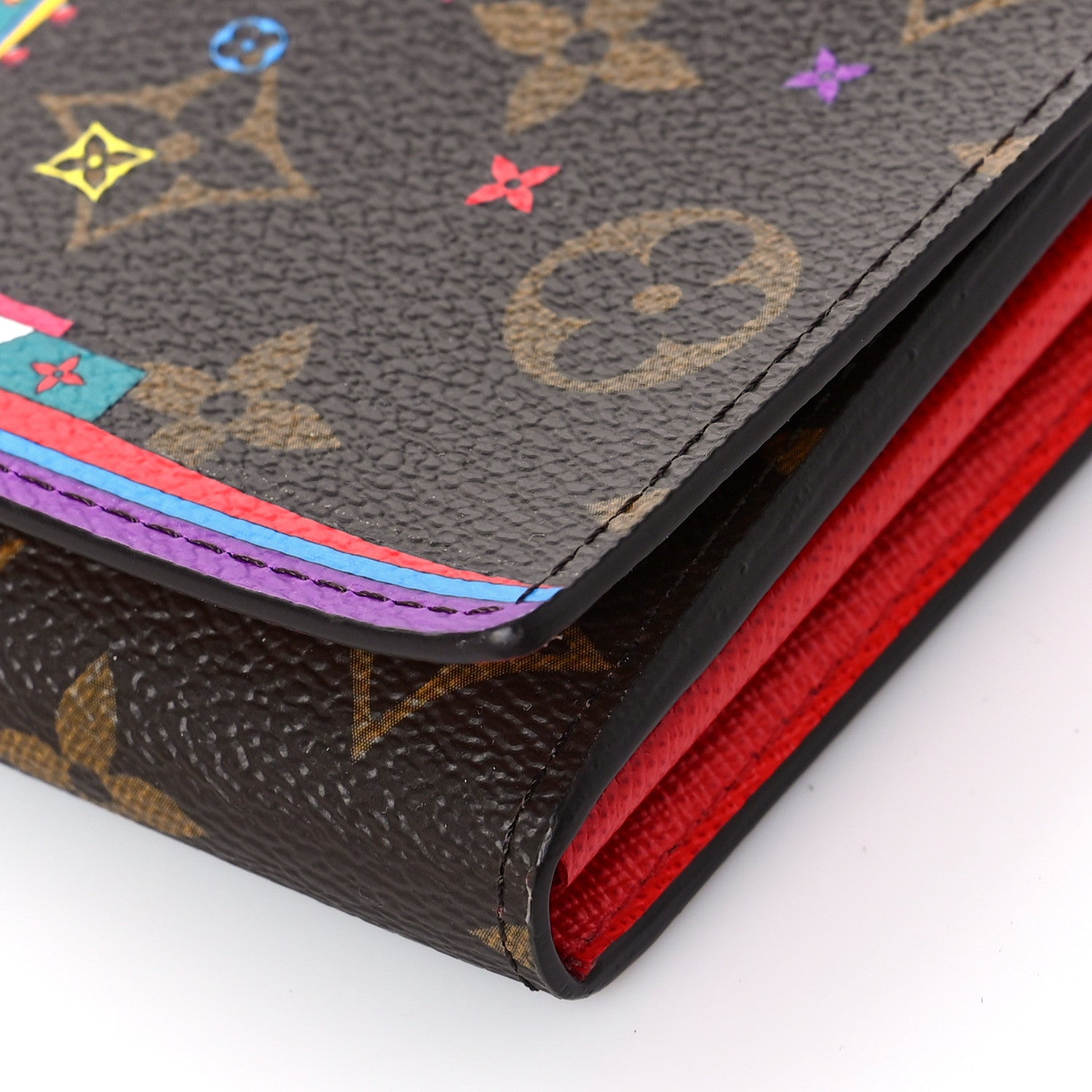 Louis Vuitton Monogram 2020 Christmas Animation Sarah Wallet Coquelicot 8 of 9