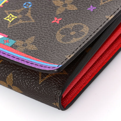 Louis Vuitton Monogram 2020 Christmas Animation Sarah Wallet Coquelicot 8 of 9