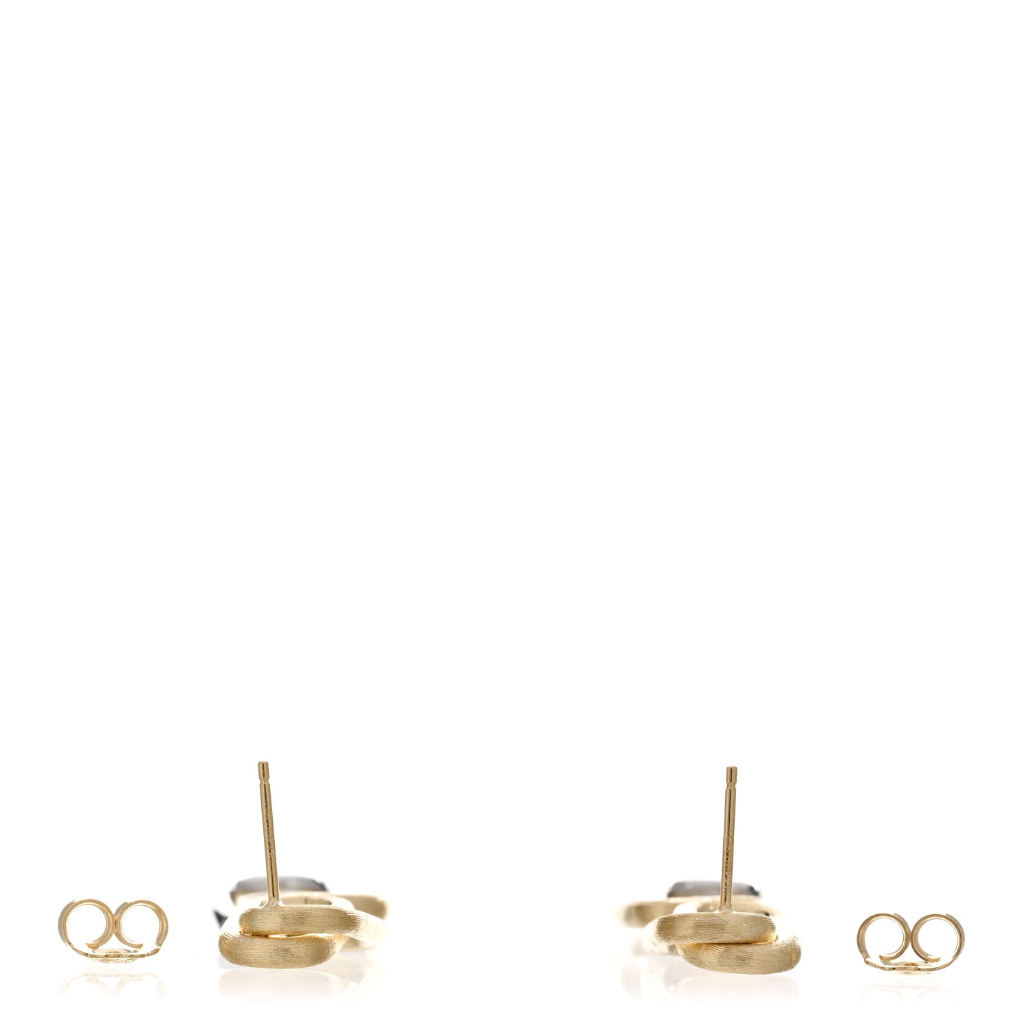 Marco Bicego 18K Yellow White Gold Diamond Murano Double Link Drop Earrings 3 of 4