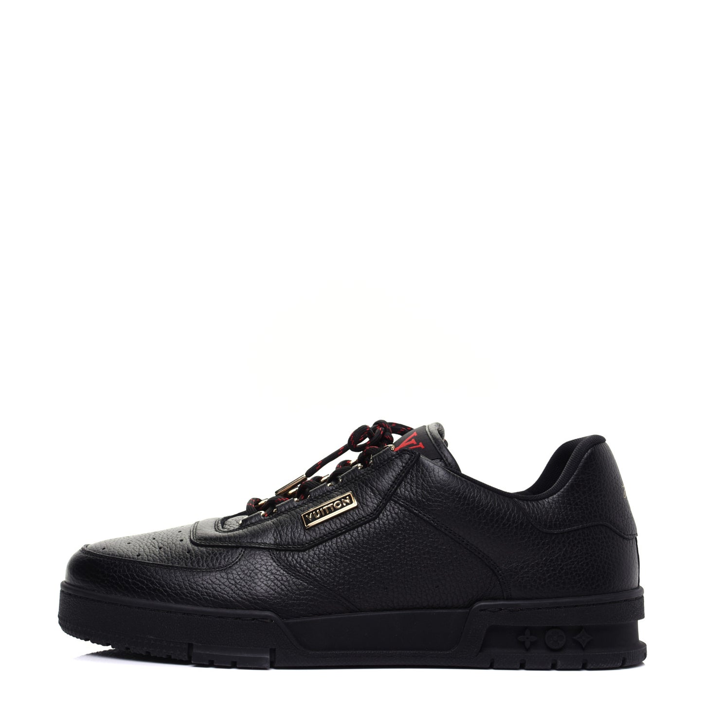 Calfskin Mens LV Trainer Sneaker 10 Black