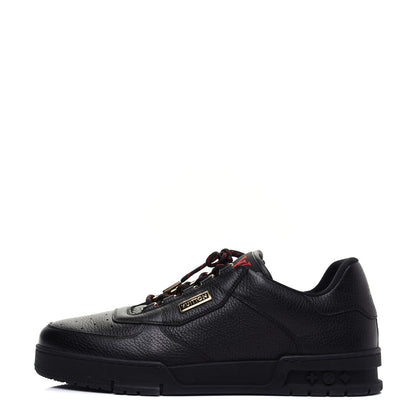 Louis Vuitton Calfskin Mens LV Trainer Sneaker 10 Black 1 of 11