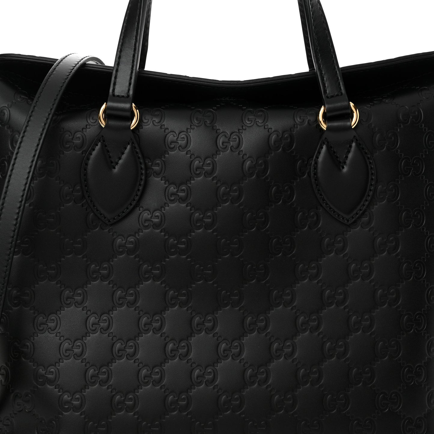 Guccissima Linea A Foldover Tote Black