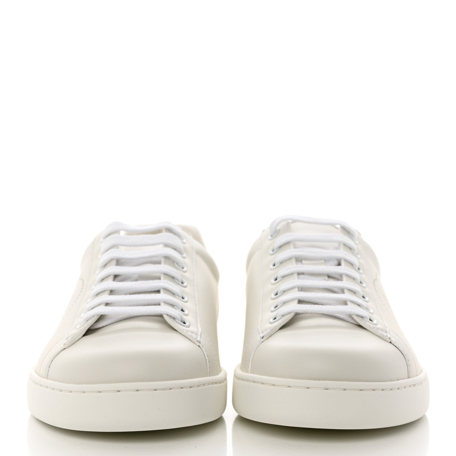 Gucci Calfskin Interlocking G Perforated Mens Ace Sneakers 8 White Grey Sky 2 of 8