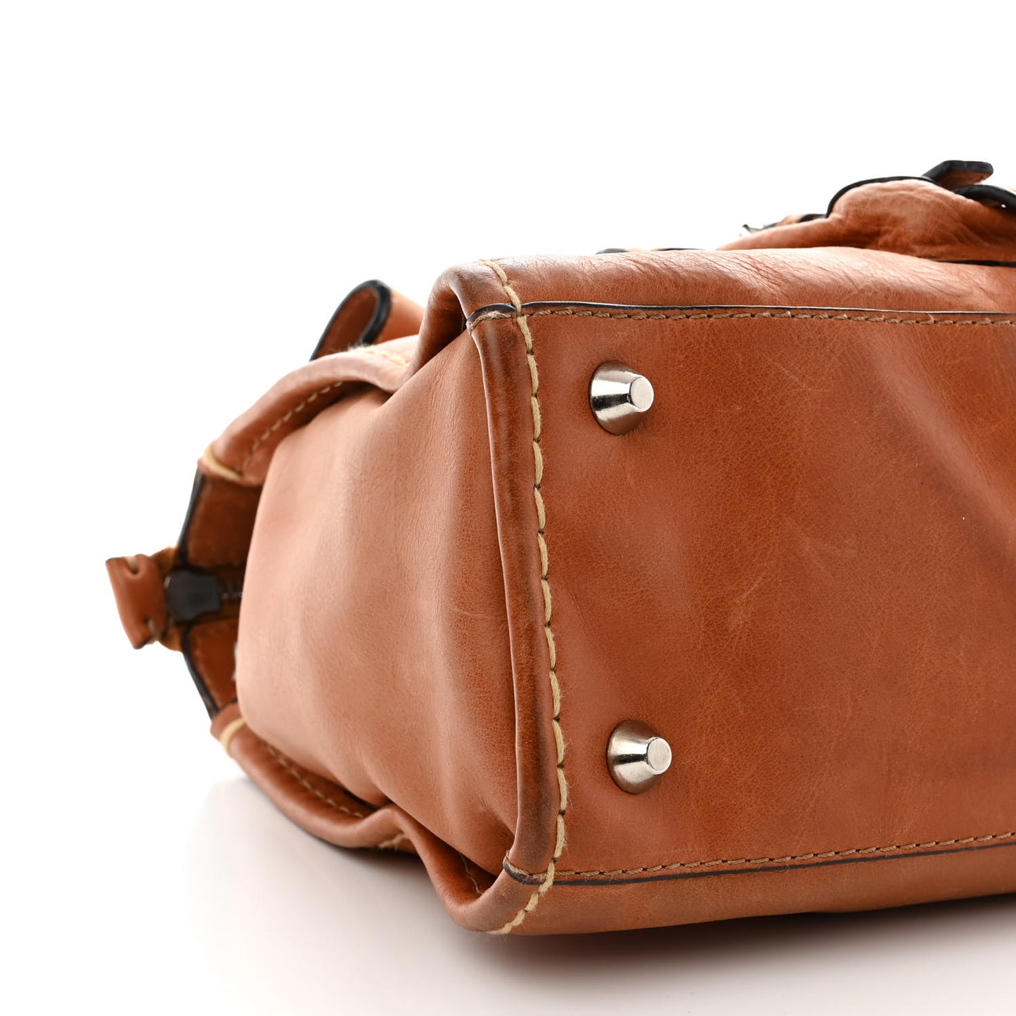 Calfskin Edith Satchel Beige