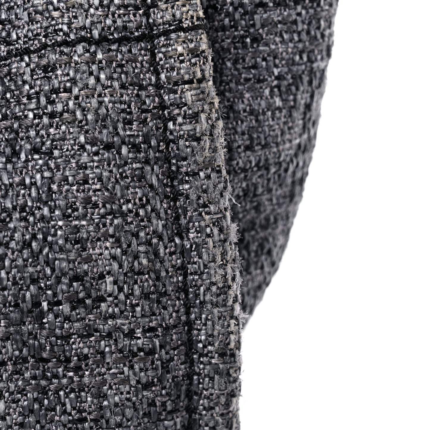 Woven Straw Raffia Small Deauville Tote Charcoal