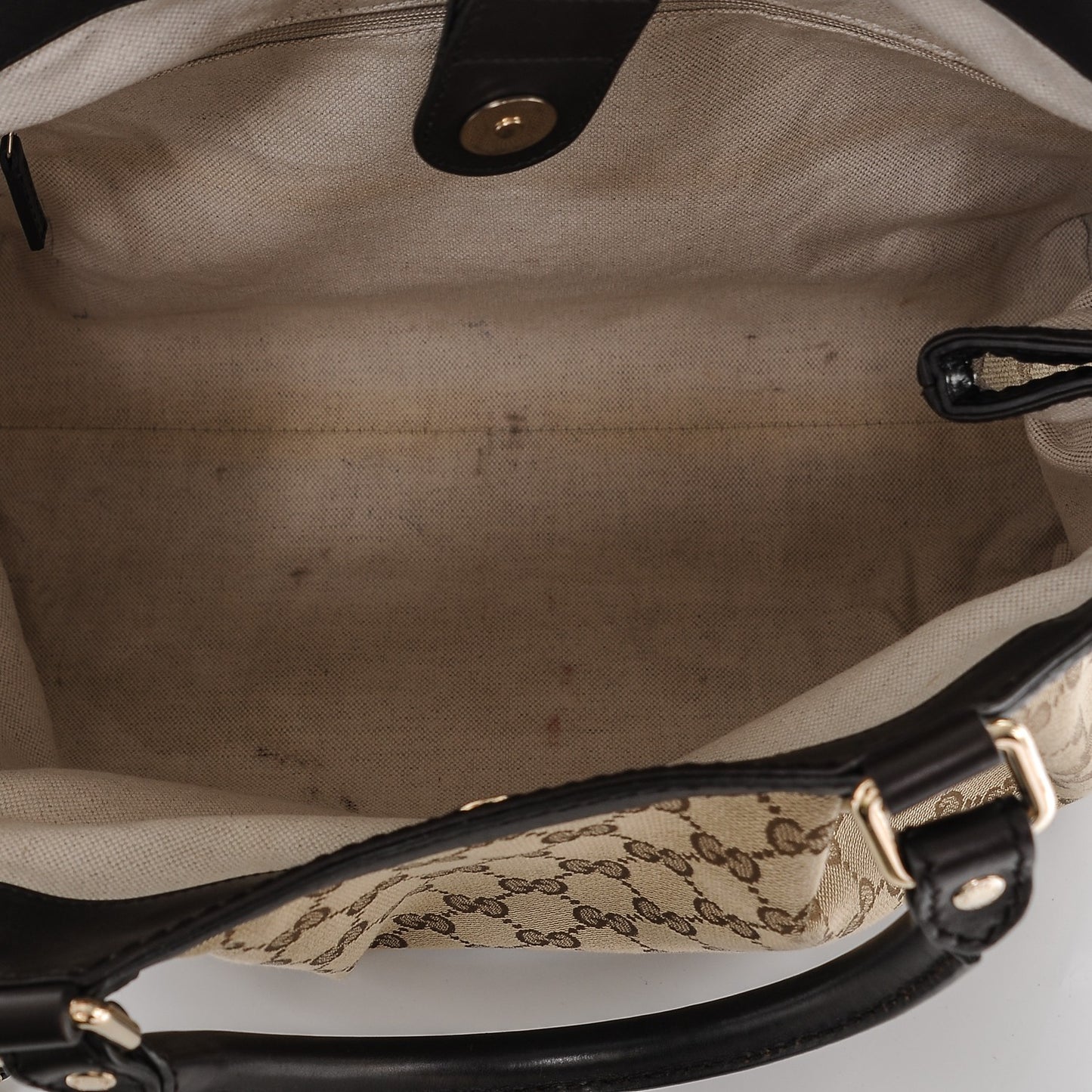 Satin Monogram Medium Abbey Shoulder Bag Bronze
