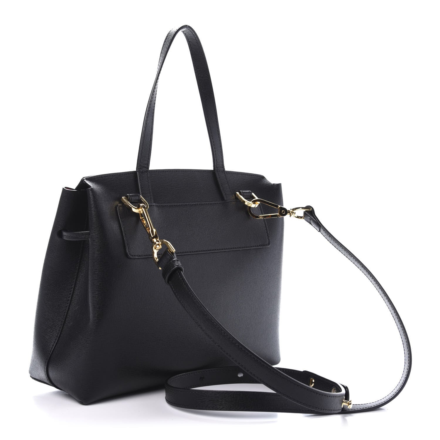 Mansur Gavriel Saffiano Mini Lady Bag Black Flamma 2 of 8