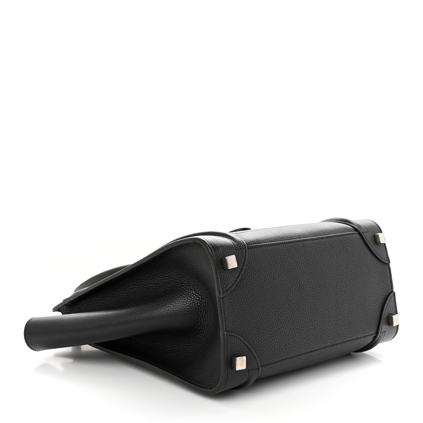 Drummed Calfskin Micro Luggage Black