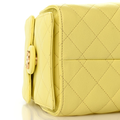 Chanel Caviar Quilted Small Chanel 25 Handbag Light Yellow 9 of 11