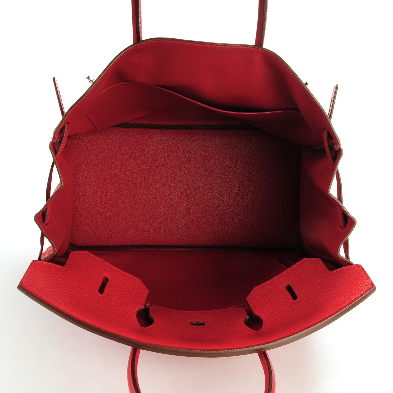 Hermes Taurillon Clemence Birkin 40 Rouge Casaque 18 of 30