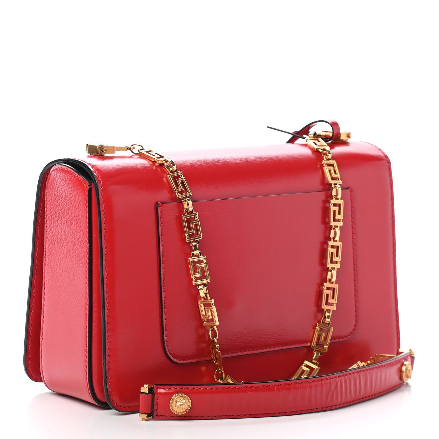 Calfskin Medallion Tribute Shoulder Bag Red