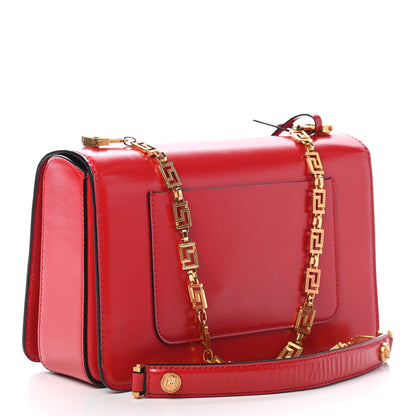 Versace Calfskin Medallion Tribute Shoulder Bag Red 2 of 8