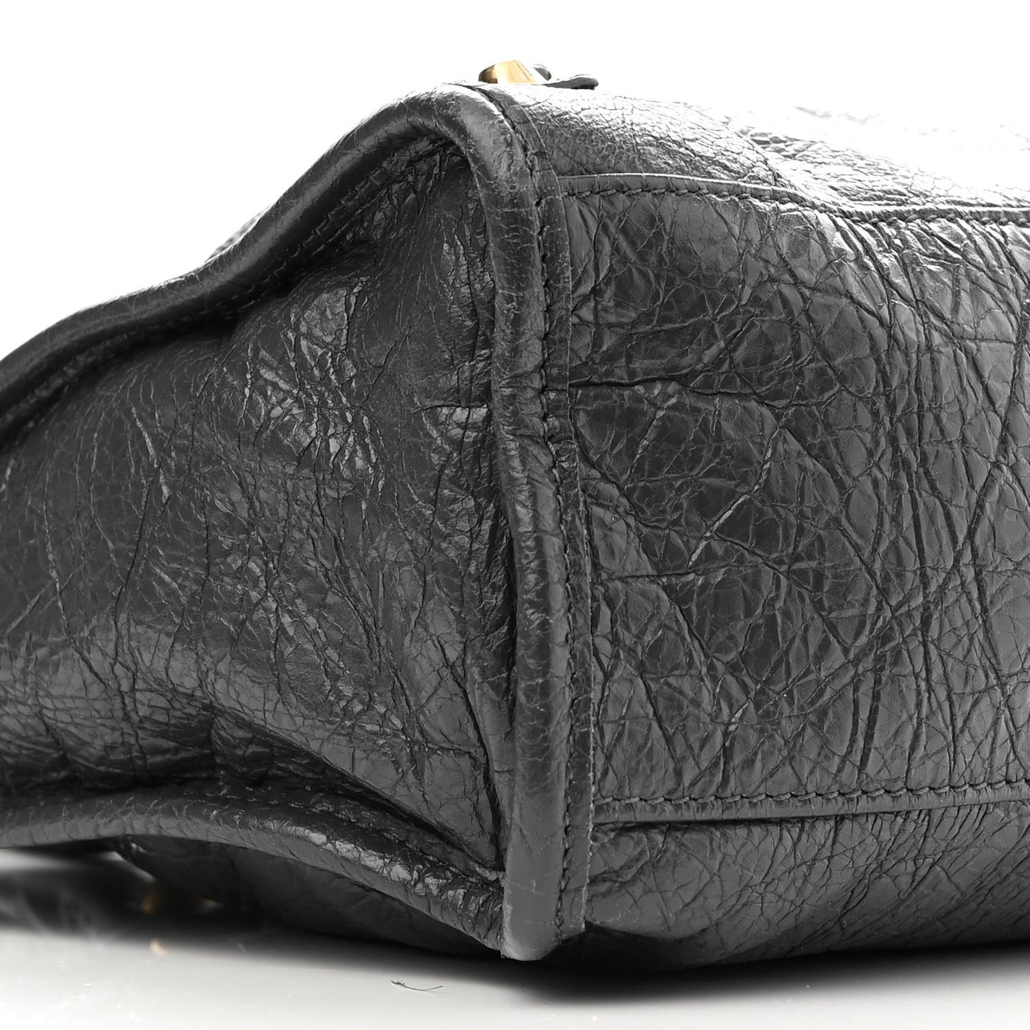 Agneau Classic Gold Hardware S City Gris Fossile