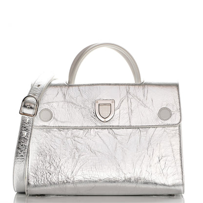 Christian Dior Metallic Calfskin Medium Diorever Flap Silver 1 of 16