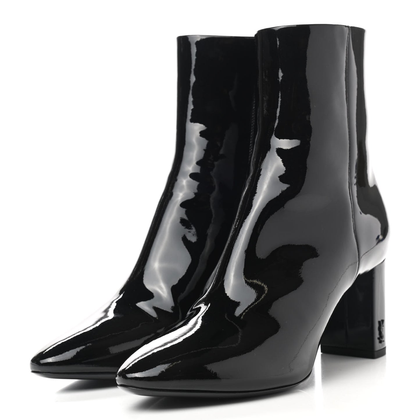 Patent Loulou Ankle Zip Boot 37.5 Black