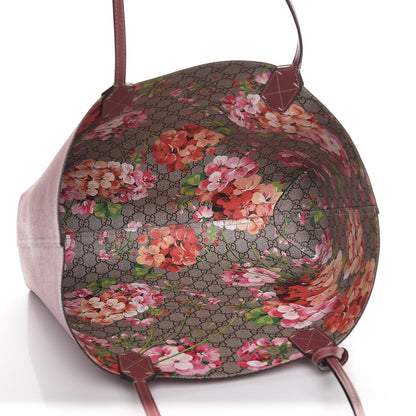 Gucci GG Supreme Monogram Blooms Medium Reversible Tote Beige Multicolor Dry Rose 7 of 15