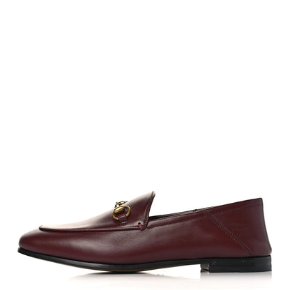 Gucci Lambskin Womens Brixton Horsebit Loafers 37 Vintage Bordeaux 1 of 9