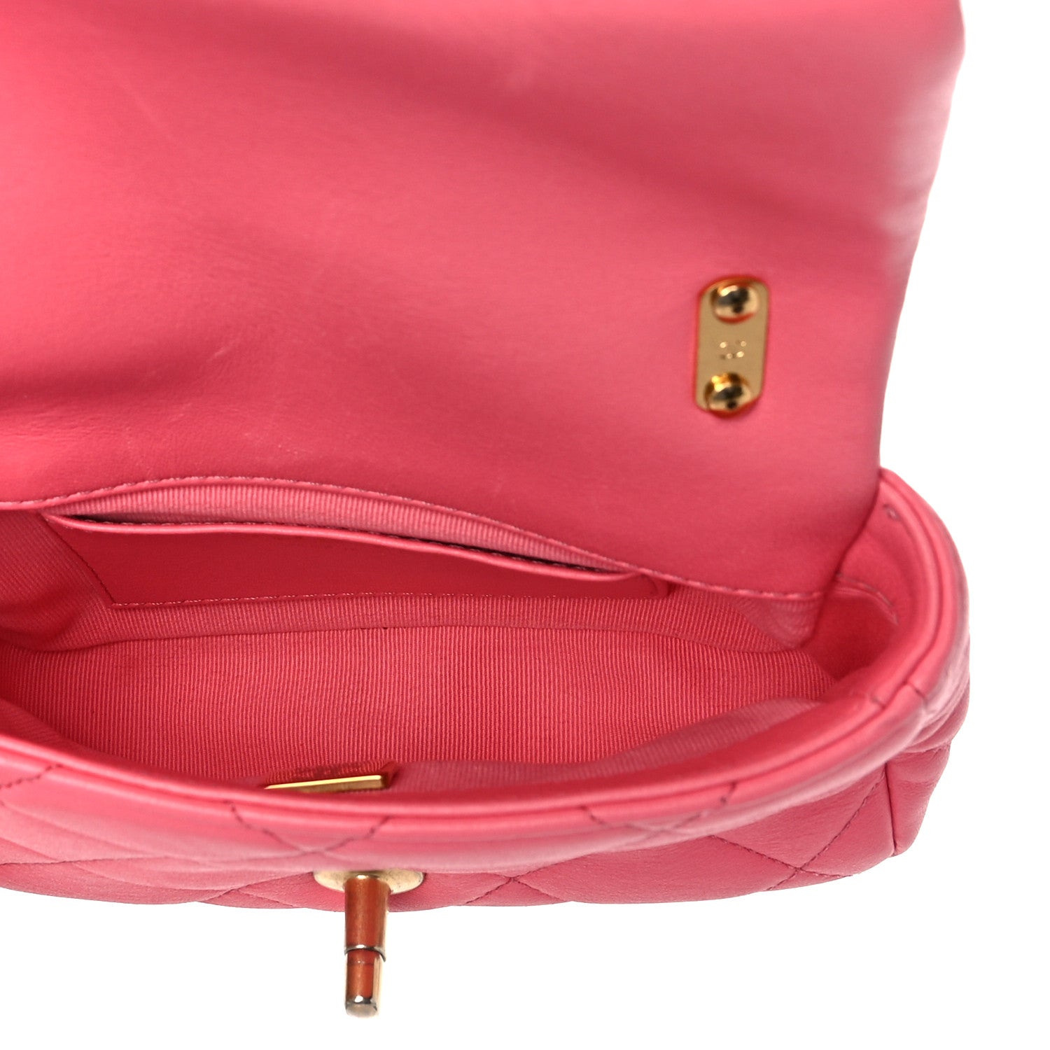 Chanel Lambskin Quilted Mini Funky Town Flap Pink 5 of 9