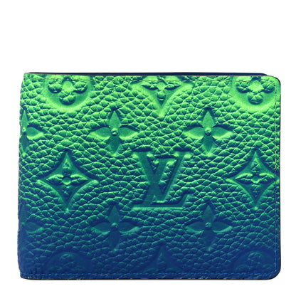 Louis Vuitton Taurillon Illusion Slender Wallet Bleu Vert 7 of 10