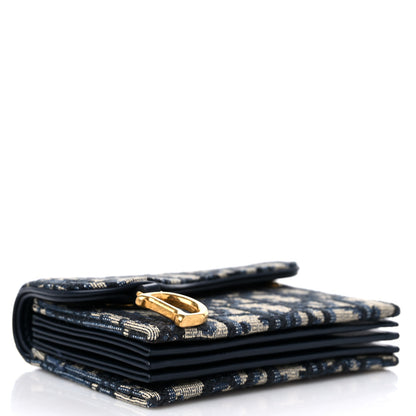 Christian Dior Oblique Saddle 5-Gusset Card Holder Blue 4 of 11